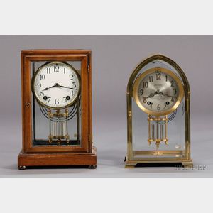 Two Crystal Regulator Clocks by New Haven and Seth Thomas