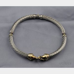 Sterling Silver and 14kt Gold Necklace, David Yurman