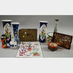 Fourteen Assorted Decorative and Asian Items