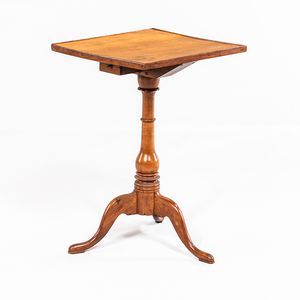 Cherry Tray-top Candlestand with Drawer