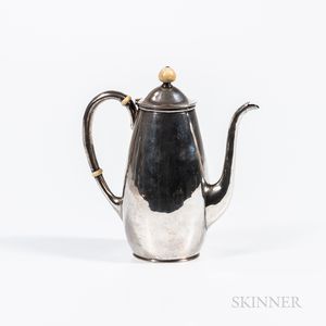 Arthur J. Stone (1847-1938) Sterling Silver Hot Water Pot