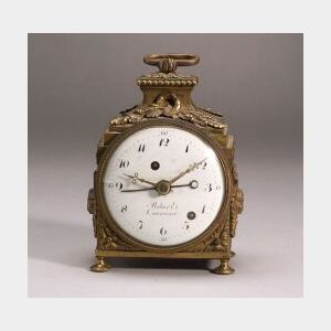Swiss Empire-style Bronze Mantel Clock