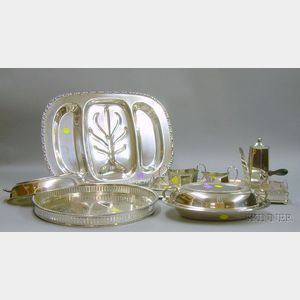 Eight Silver Plated Serving Pieces