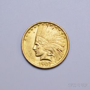1907 Ten Dollar Indian Head Gold Coin
