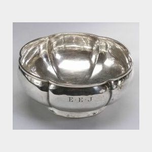 Arts & Crafts Hammered Sterling Silver Lobed Bowl
