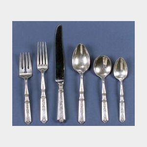 Gorham/Whiting Louis XV Sterling Silver Flatware Service (Lot