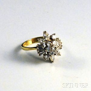18kt Gold and Diamond Cluster Ring