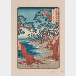 Utagawa Hiroshige (1797-1858),Maiko Beach in Harima