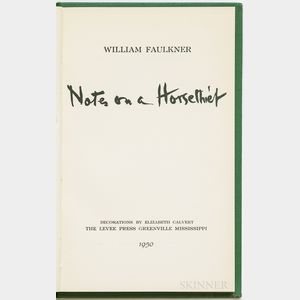 Faulkner, William (1897-1962) Notes on a Horse Thief , Signed Limited Edition.