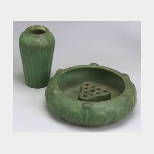 Three Pieces Hampshire Pottery