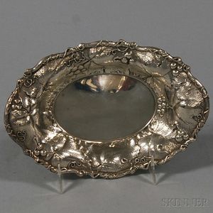 Whiting Sterling Silver Repousse Nut Dish