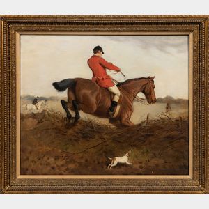Attributed to Charles Burton Barber (British, 1845-1894) Two Fox Hunting Scenes