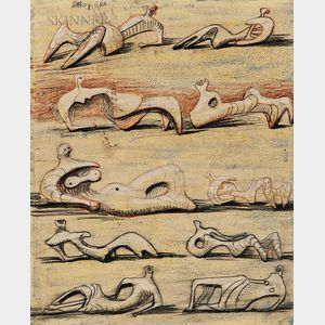 Henry Moore (British, 1898-1986) Reclining Figures