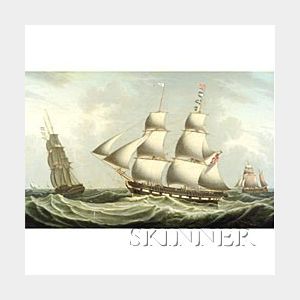 Robert Salmon (Scottish/American, 1775-1844) The Snow Sophia off Greenock.