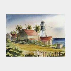 Tom Daly (American, 20th Century) Tropical Lighthouse
