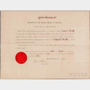 Cleveland, Grover (1837-1908) Document Signed, 26 April 1894.