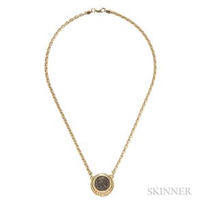 18kt Gold and Roman Coin Necklace