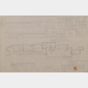 Wright, Frank Lloyd (1869-1959) Architectural Drawing, Signed, 20 August 1949.