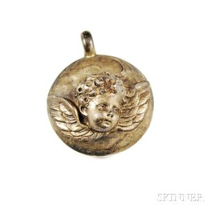 Sterling Silver Baby Rattle Pendant