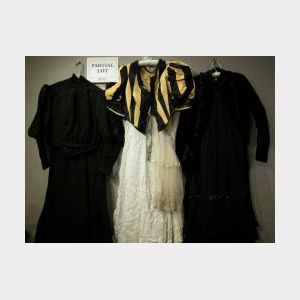 Group of Victorian Women&#39;s Dresses with Bodices and Later Accessories