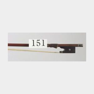 German Silver Mounted Violin Bow, G. A. Pfretzschner