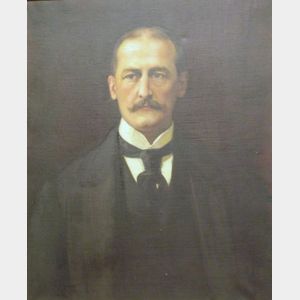 Framed 19th Century Oil on Canvas Portrait of a Gentleman.