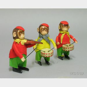 Schuco Clockwork Monkey Trio