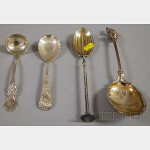 Four Victorian Sterling Silver Serving Items
