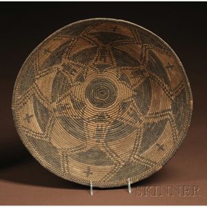 Apache Pictorial Coiled Basketry Bowl