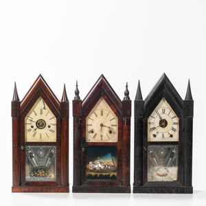 Three Thirty-hour Steeple Clocks