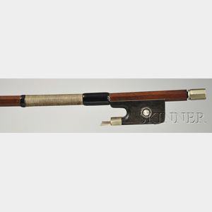 French Nickel Mounted Viola Bow, Francois Lotte for Paul Bisch