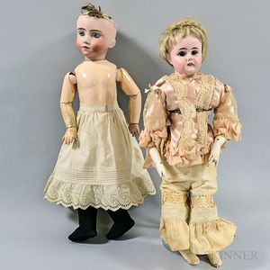 Two Bisque Head Dolls