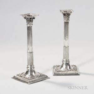 Pair of George II Sterling Silver Candlesticks