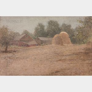 John Ferguson Weir (American, 1841-1926) Summer Haystacks
