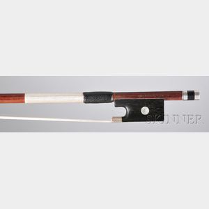 French Silver-mounted Violin Bow, Benoit Rolland