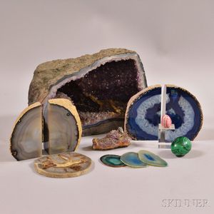Group of Geodes and Rock Specimens