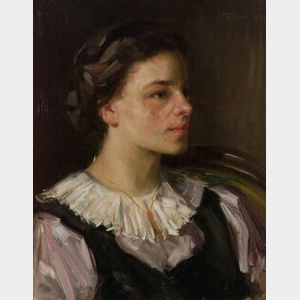 Oscar Fehrer (American, 1872-1958) Portrait of a Woman