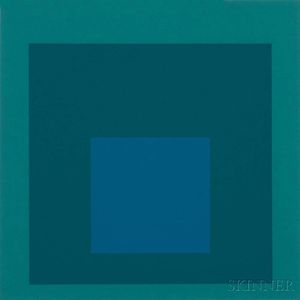 Josef Albers (German/American, 1888-1976) Blue Reminding