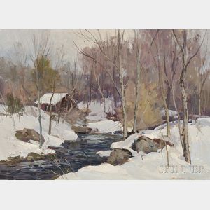 Bernard Corey (American, 1916-2000) Winter Landscape
