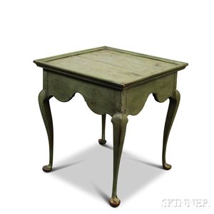 Queen Anne Green-painted Tea Table