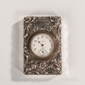Black, Starr & Frost Sterling Silver-mounted Clock