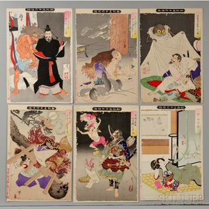 Thirty-four Tsukioka Yoshitoshi (1839-1892) Woodblock Prints