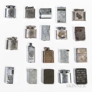 Nineteen World War II Lighters