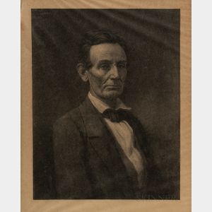Gustav Kruell Engraving of Abraham Lincoln