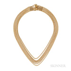 Cartier 18kt Gold "Draperie" Necklace