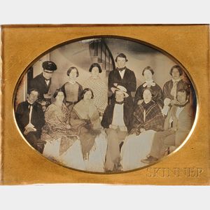 Half Plate Daguerreotype Depicting Members of the Wachusett Theater Group