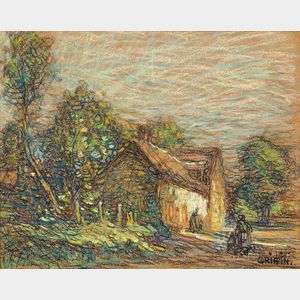 Walter Griffin (American, 1861-1935) Landscape, Longré, France