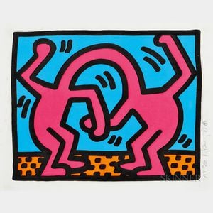 Keith Haring (American, 1958-1990) Plate from Pop Shop II