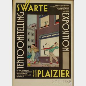 Joost Swarte (Dutch, b. 1947) Tentoonstelling Plaizier [Exposition] Poster