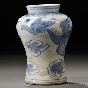 Blue and White Porcelain Miniature Jar